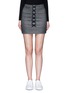 Main View - Click To Enlarge - NEIL BARRETT - Lace-up front virgin wool tweed skirt