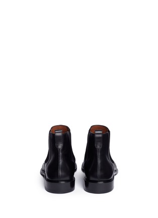 Back View - Click To Enlarge - GIVENCHY - Graphic topstitching leather Chelsea boots