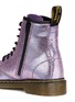Detail View - Click To Enlarge - DR. MARTENS - 'Delaney' metallic oil slick leather kids boots