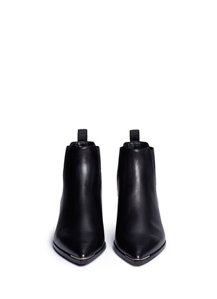 Front View - Click To Enlarge - ACNE STUDIOS - Metal trim ankle boots