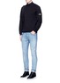 Figure View - Click To Enlarge - STONE ISLAND - Logo patch cotton French terry sweatshirt