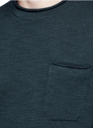 Detail View - Click To Enlarge - STONE ISLAND - Logo patch wool sweater