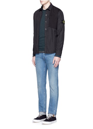 Figure View - Click To Enlarge - STONE ISLAND - Logo patch wool sweater