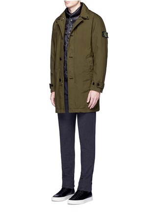 Front View - Click To Enlarge - STONE ISLAND - 'David-TC' detachable padded down jacket