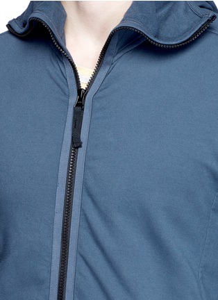 Detail View - Click To Enlarge - STONE ISLAND - Logo patch cotton zip hoodie
