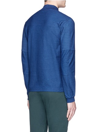 Back View - Click To Enlarge - STONE ISLAND - Washed mock neck sweatshirt