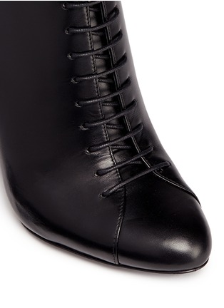 Detail View - Click To Enlarge - STELLA LUNA - Lace-up leather ankle boots