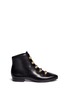 Main View - Click To Enlarge - STELLA LUNA - Turnlock buckle leather ankle boots