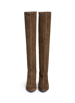 Figure View - Click To Enlarge - STELLA LUNA - Suede knee high boots