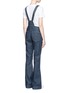 Back View - Click To Enlarge - CURRENT/ELLIOTT - 'The Clean Flare' dark wash denim overalls