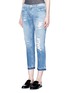 Front View - Click To Enlarge - CURRENT/ELLIOTT - 'The Cropped Straight' distressed jeans