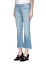 Front View - Click To Enlarge - CURRENT/ELLIOTT - 'The Cropped Flip Flop' frayed flare jeans