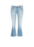 Main View - Click To Enlarge - CURRENT/ELLIOTT - 'The Cropped Flip Flop' frayed flare jeans