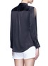 Back View - Click To Enlarge - EQUIPMENT - x Kate Moss 'Jonie' split sleeve silk georgette shirt