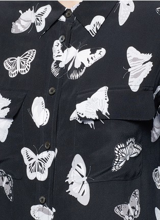 Detail View - Click To Enlarge - EQUIPMENT - 'Slim Signature' butterfly print silk shirt