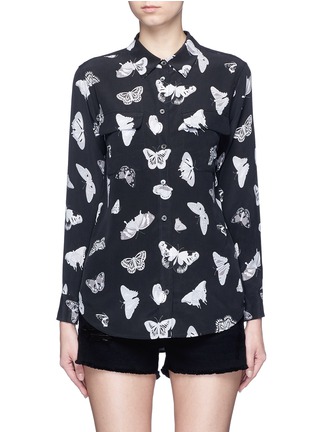 Main View - Click To Enlarge - EQUIPMENT - 'Slim Signature' butterfly print silk shirt