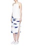 Figure View - Click To Enlarge - C/MEO COLLECTIVE - 'Need to Know' paper strip print skirt