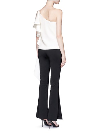Back View - Click To Enlarge - C/MEO COLLECTIVE - 'The Real Me' ruffle trim one shoulder top