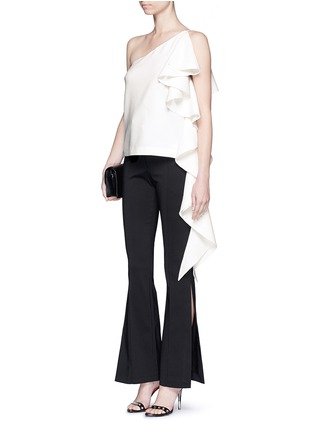 Figure View - Click To Enlarge - C/MEO COLLECTIVE - 'The Real Me' ruffle trim one shoulder top