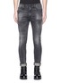 Detail View - Click To Enlarge - R13 - 'Skate' distressed skinny jeans