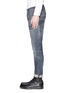 Detail View - Click To Enlarge - R13 - 'Boy' distressed slim fit jeans