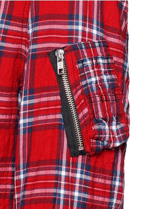 Detail View - Click To Enlarge - R13 - 'Flight' tartan plaid shirt jacket