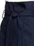 Detail View - Click To Enlarge - TIBI - Sash belt wrap front denim skirt
