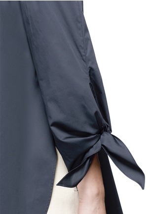 Detail View - Click To Enlarge - TIBI - Off-shoulder satin poplin tunic
