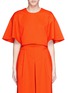 Main View - Click To Enlarge - TIBI - 'Agathe' bell sleeve cropped top