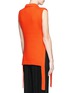 Back View - Click To Enlarge - TIBI - Waffle pointelle knit front sleeveless sweater