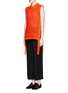 Figure View - Click To Enlarge - TIBI - Waffle pointelle knit front sleeveless sweater