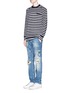 Front View - Click To Enlarge - SCOTCH & SODA - 'Lot 22 The Explorer' patch embroidery jeans
