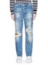 Main View - Click To Enlarge - SCOTCH & SODA - 'Lot 22 The Explorer' patch embroidery jeans