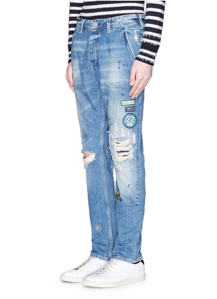 Figure View - Click To Enlarge - SCOTCH & SODA - 'Lot 22 The Explorer' patch embroidery jeans