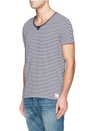 Front View - Click To Enlarge - SCOTCH & SODA - 'Home Alone' stripe cotton jersey T-shirt