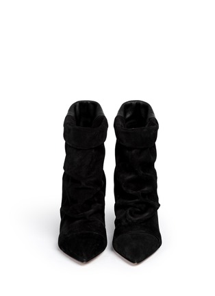 Figure View - Click To Enlarge - ISABEL MARANT - 'Andrew' cone heel suede leather boots