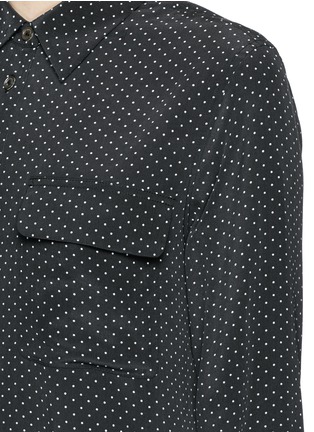 Detail View - Click To Enlarge - EQUIPMENT - 'Slim Signature' polka dot print shirt dress