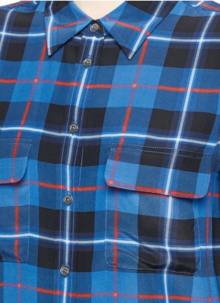 Detail View - Click To Enlarge - EQUIPMENT - Slim Signature' Kurt plaid print silk shirt