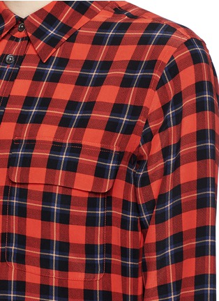 Detail View - Click To Enlarge - EQUIPMENT - 'Slim Signature' tartan plaid shirt