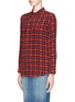 Front View - Click To Enlarge - EQUIPMENT - 'Slim Signature' tartan plaid shirt