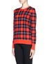 Front View - Click To Enlarge - EQUIPMENT - 'Shane' buffalo check plaid sweater