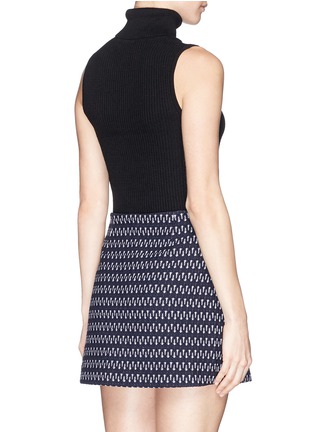 Back View - Click To Enlarge - ELIZABETH AND JAMES - Rib knit turtleneck sleeveless sweater