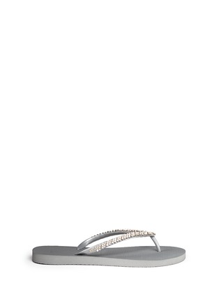 Main View - Click To Enlarge - UZURII - 'Classic' crystal flip flops