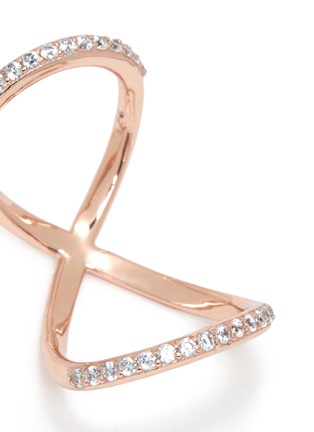 Detail View - Click To Enlarge - FALLON - 'Infinity' cubic zirconia pavé ring