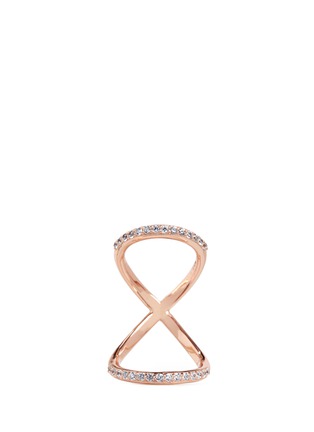 Main View - Click To Enlarge - FALLON - 'Infinity' cubic zirconia pavé ring