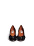 Figure View - Click To Enlarge - LANVIN - Pearl grosgrain bow elasticated leather pumps