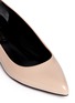 Detail View - Click To Enlarge - LANVIN - Pearl stud mixed leather ballerinas