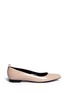Main View - Click To Enlarge - LANVIN - Pearl stud mixed leather ballerinas
