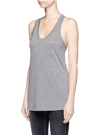Front View - Click To Enlarge - T BY ALEXANDER WANG - Classic scoop neck pocket tank top