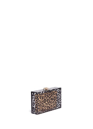 Detail View - Click To Enlarge - CHARLOTTE OLYMPIA - Leopard Pandora box clutch